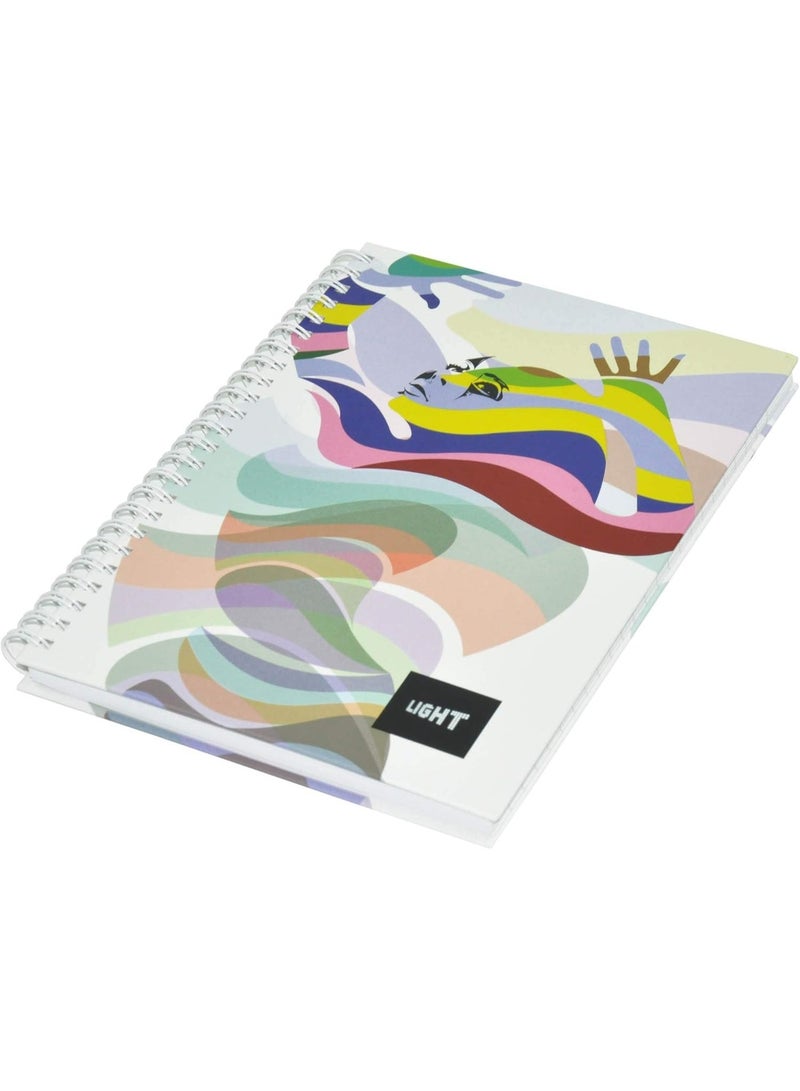 FIS Light Spiral Hard Cover Single RuLED Notebook (100 Sheets, A5,5 Piece) LINBSA51702 - Image 3